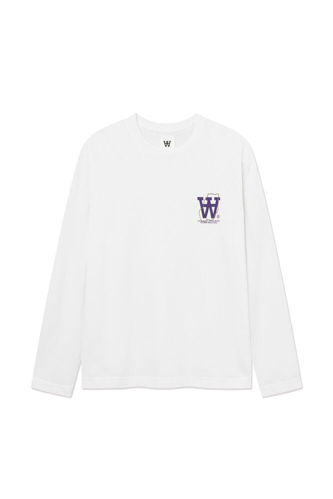 WWLiam Map Long Sleeve T Shirt White