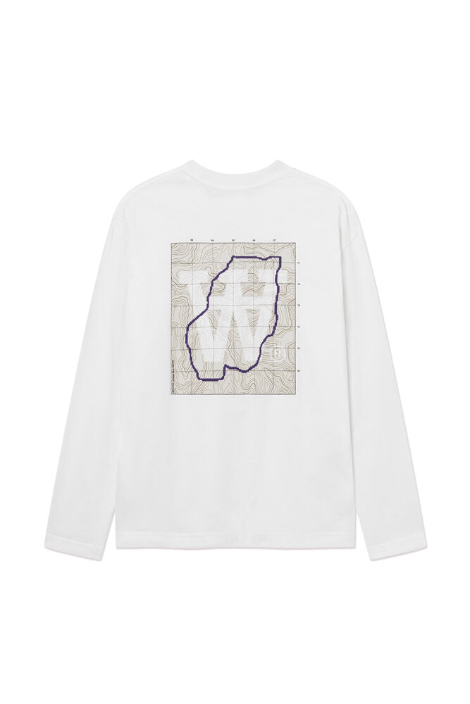 WWLiam Map Long Sleeve T Shirt White