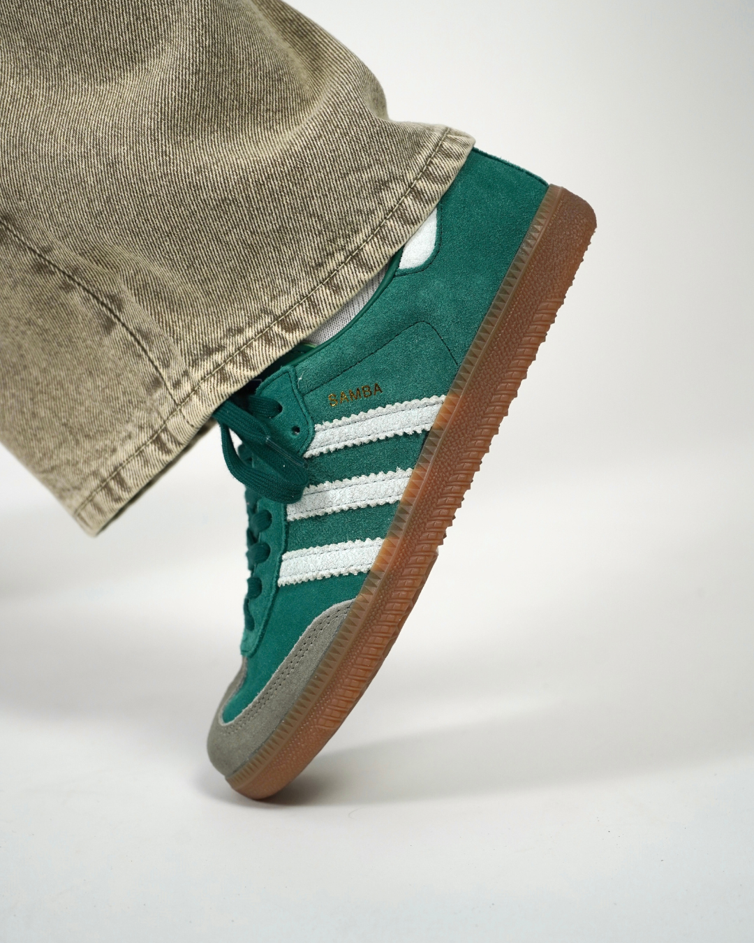 adidas Samba OG Collegiate Green Gum Grey Toe