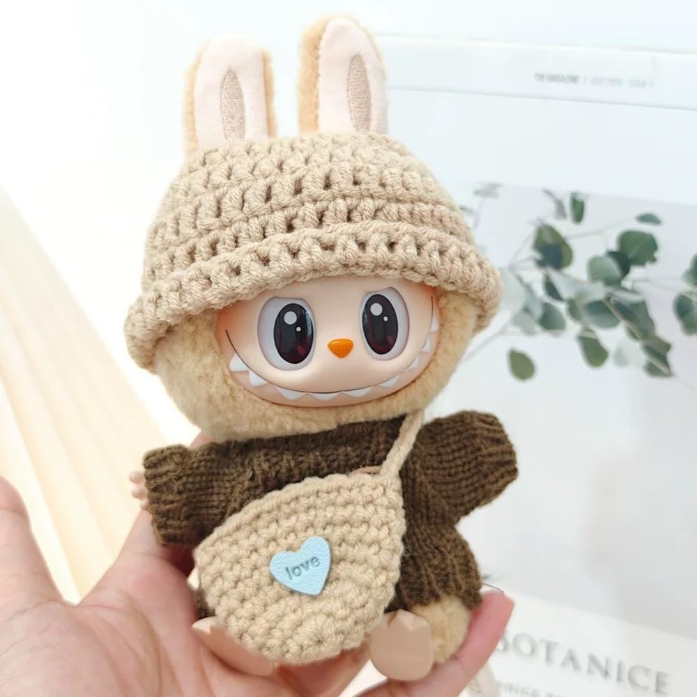 2025 New Clothes for Labubu Outfit, Fashion Labubu Clothes Set for 17cm Labubu, Cute Exquisite Accessories for Labubu Collection (Style-12)