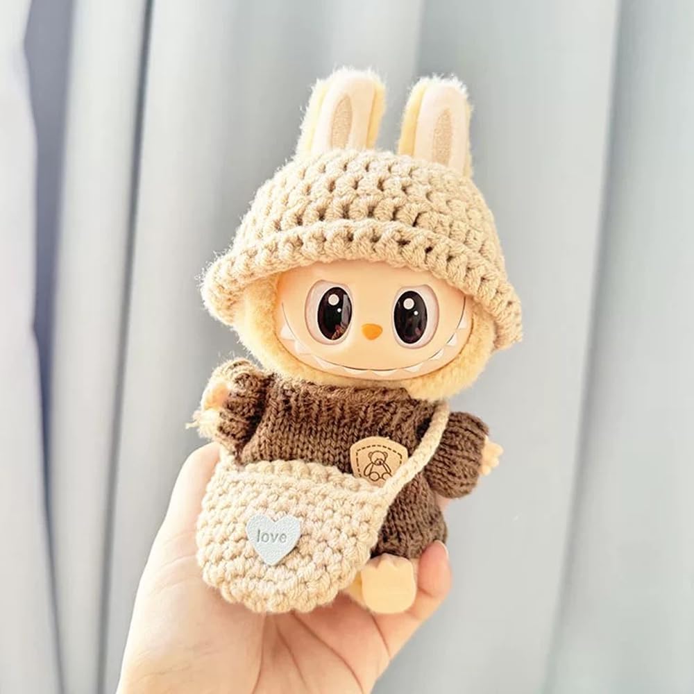 2025 New Clothes for Labubu Outfit, Fashion Labubu Clothes Set for 17cm Labubu, Cute Exquisite Accessories for Labubu Collection (Style-12)