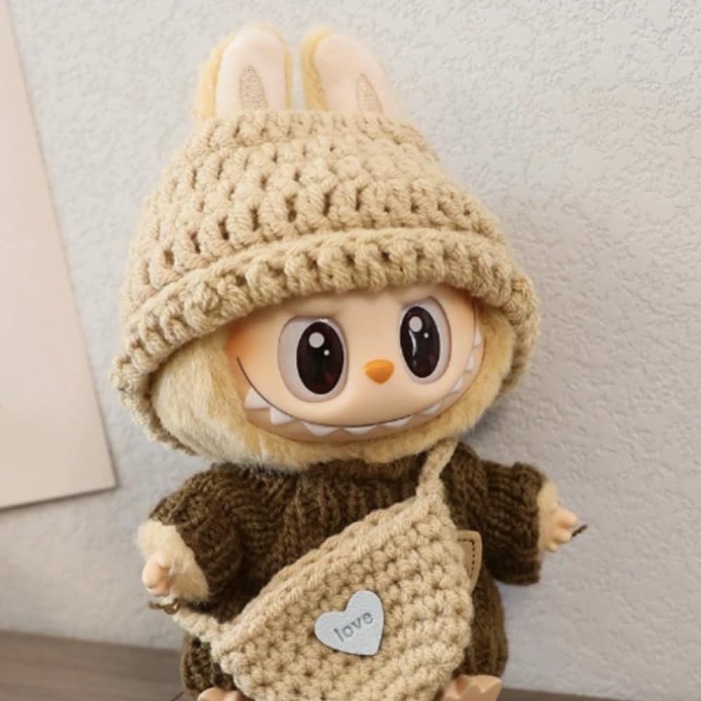 2025 New Clothes for Labubu Outfit, Fashion Labubu Clothes Set for 17cm Labubu, Cute Exquisite Accessories for Labubu Collection (Style-12)