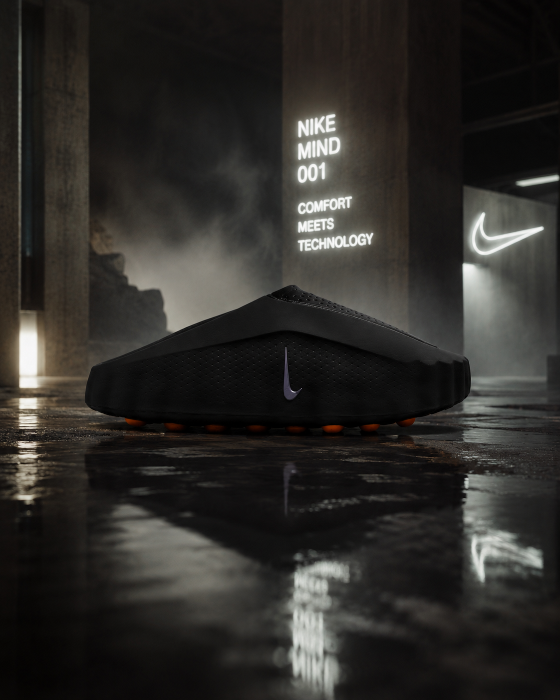 Nike Mind 001 Slide Black Chrome