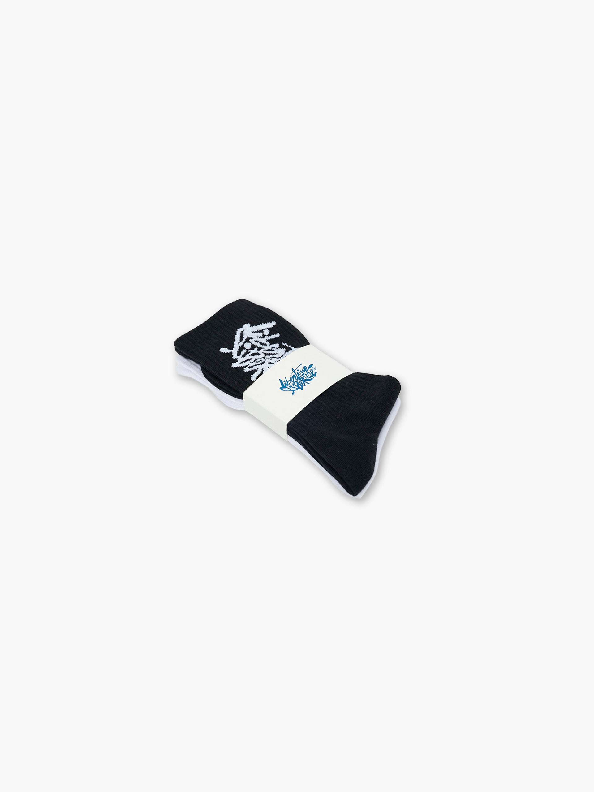 Era Logo Socks Black White