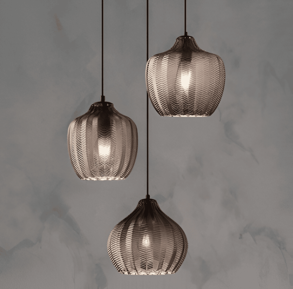 Vintara – Pendellampa i Glas med Zigzag-Design