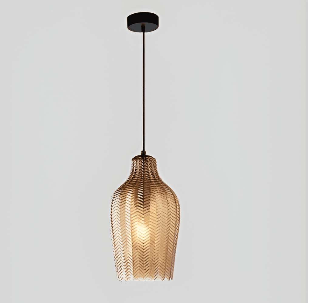 Vintara – Pendellampa i Glas med Zigzag-Design
