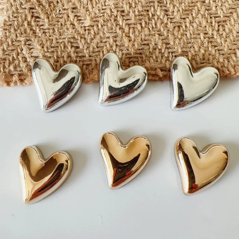 Heart Pins in Gold & Silver – Shoe Decorations for Open Toe Shoes