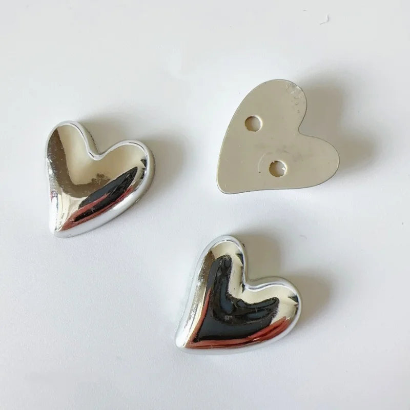 Heart Pins in Gold & Silver – Shoe Decorations for Open Toe Shoes