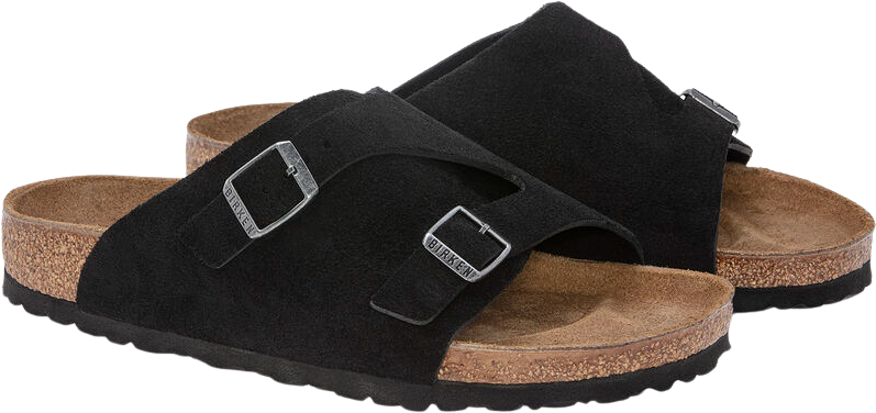 Birkenstock Zürich Suede Leather Black Smal