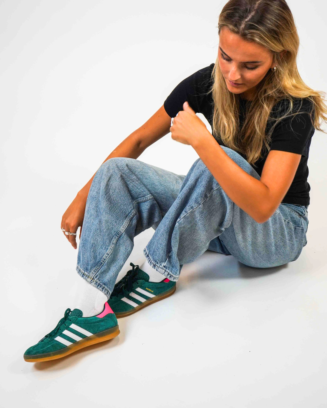 Adidas Gazelle Indoor Collegiate Green Lucid Pink