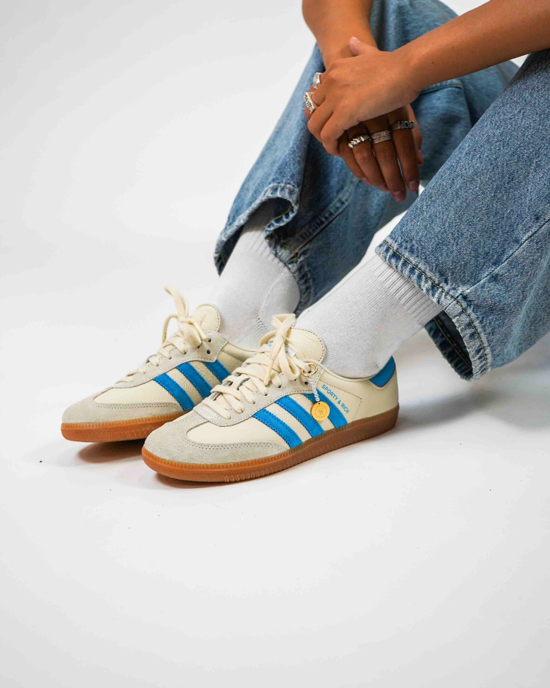Adidas Samba x Sporty & Rich Cream Blue