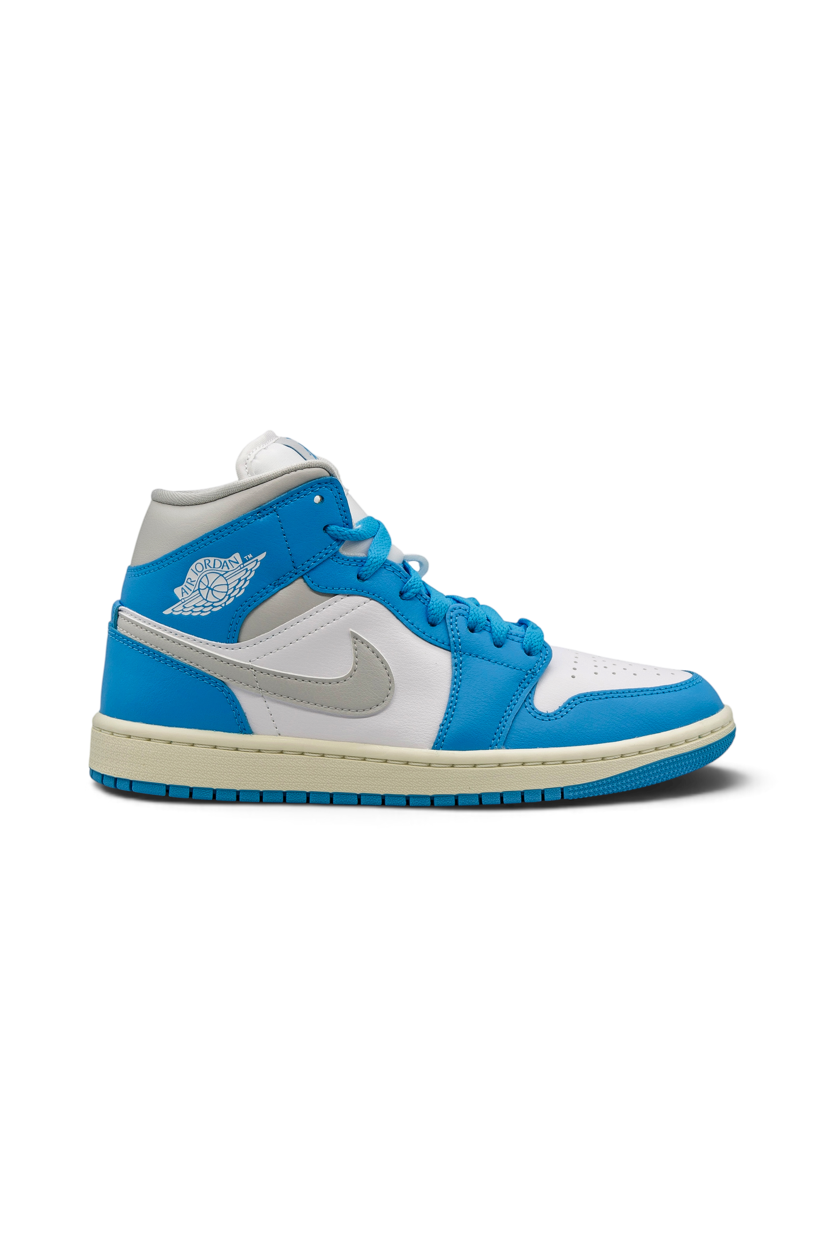 Jordan 1 Mid Dark Powder Blue White Sail Neutral Grey (Women's)