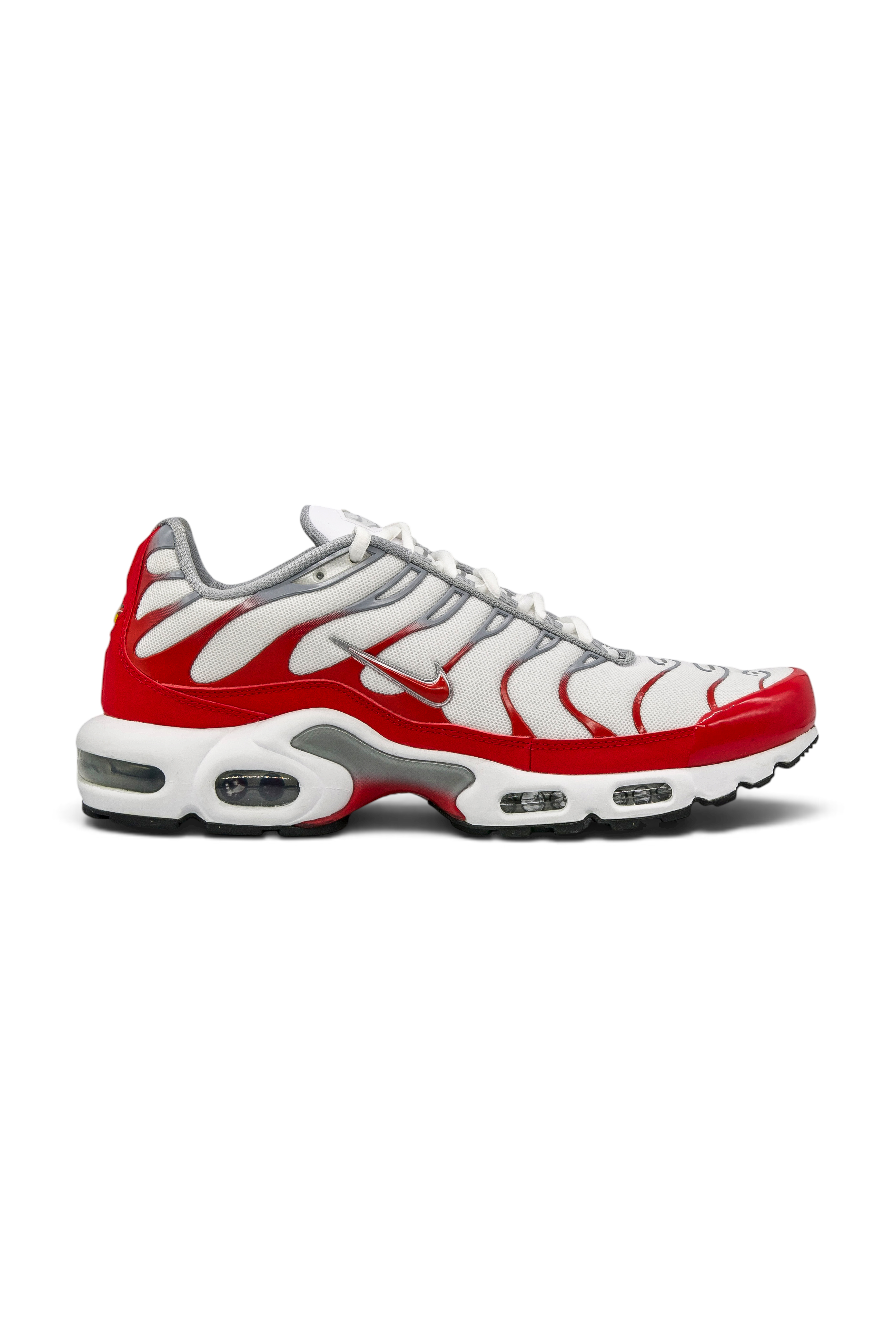 Nike Air Max Plus White University Red Wolf Grey