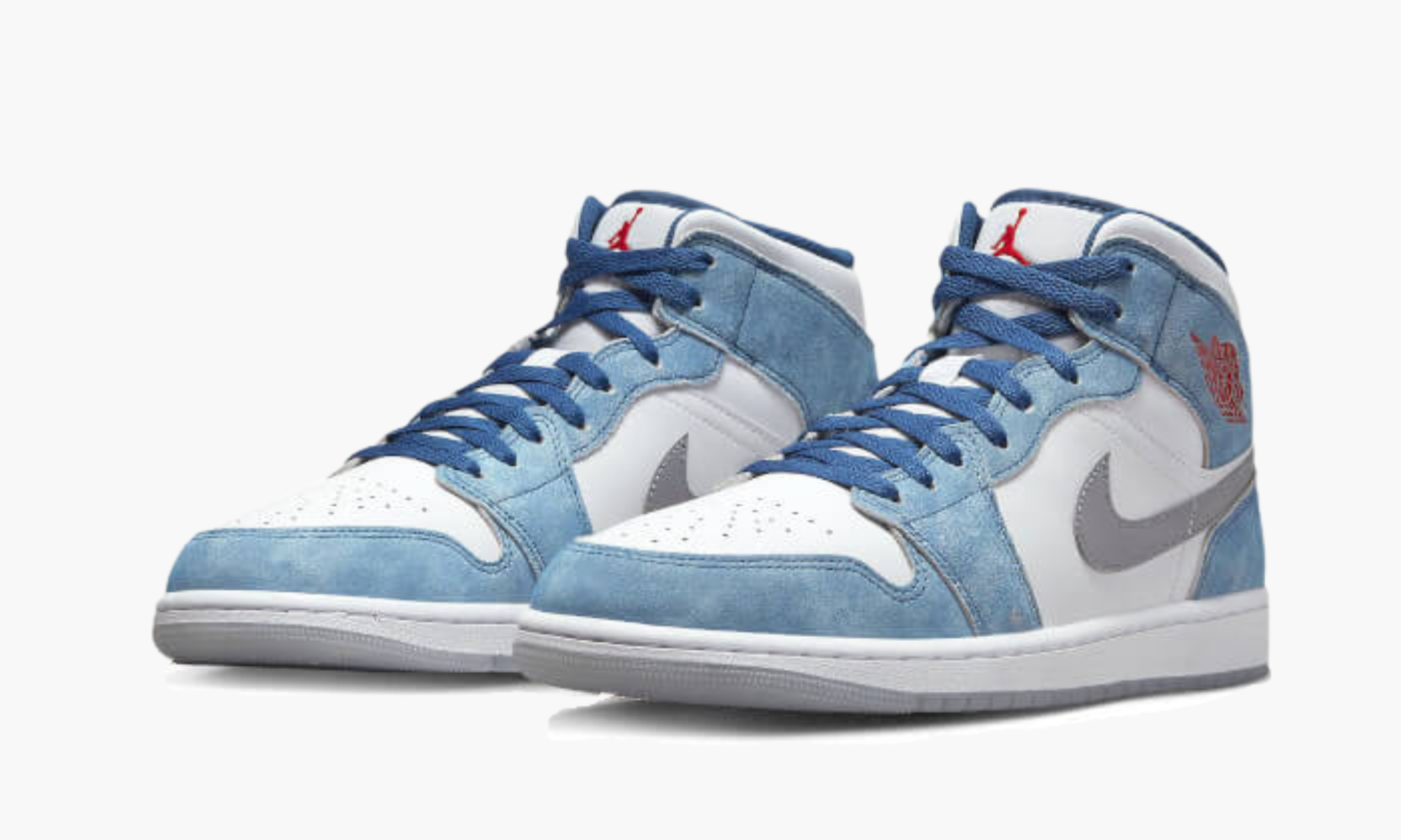 Air Jordan 1 Mid French Blue Fire Red