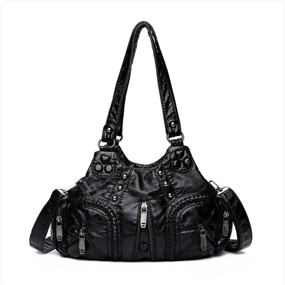 Alice - Stilren messenger bag i mjukt PU-läder