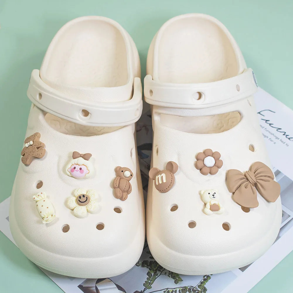 YYDS Brown Theme Series – Shoe Decorations for Open Toe Shoes