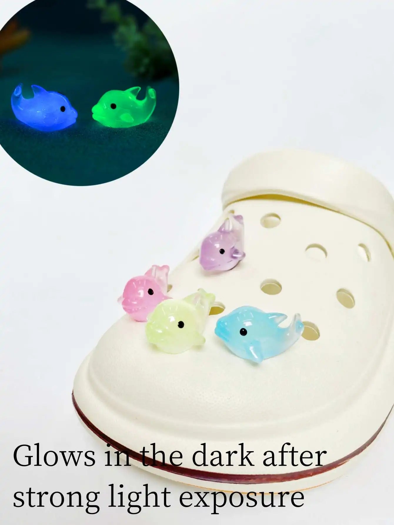 4-pack Luminous 3D Turtles – Shoe Decorations for Clogs or Open Toe Shoes