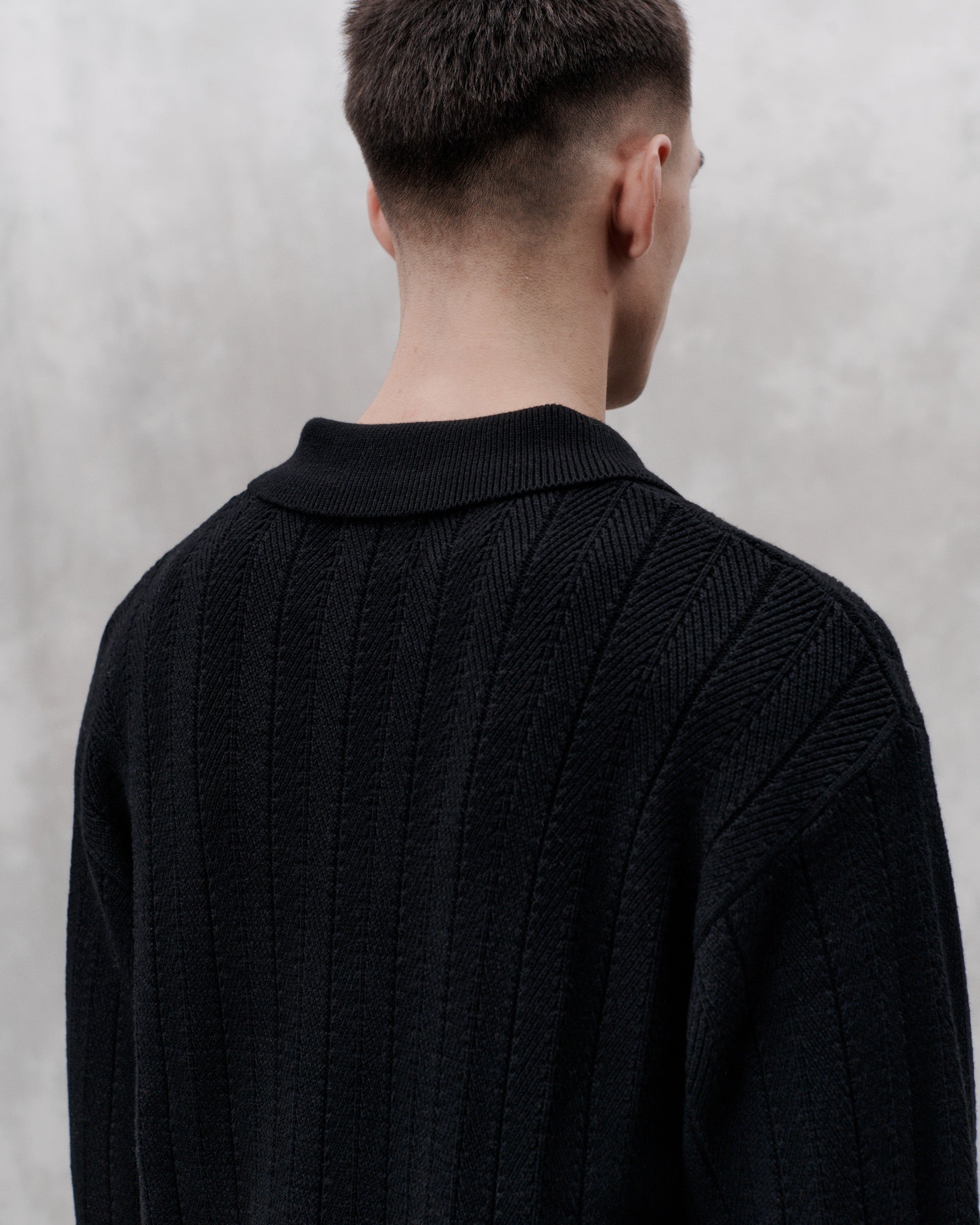Scent Knit Polo Black