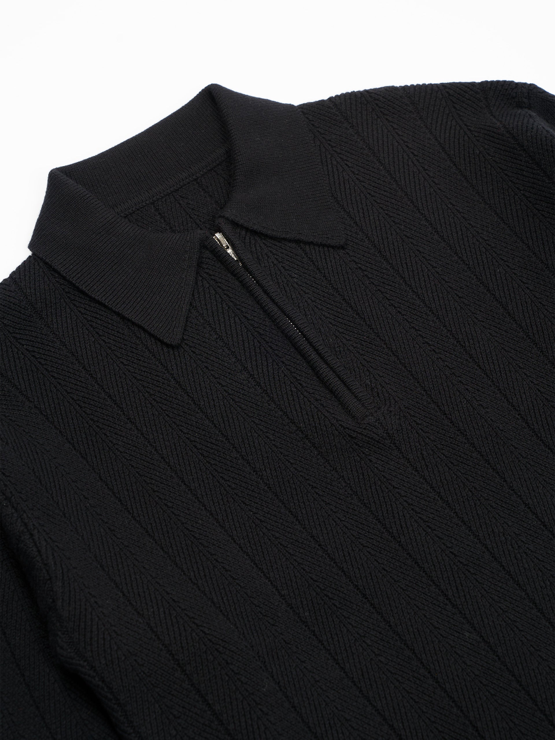 Scent Knit Polo Black
