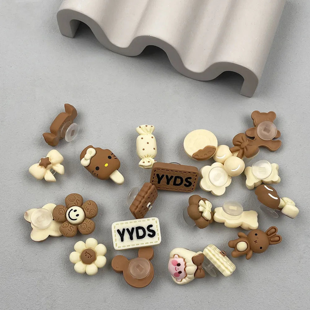 YYDS Brown Theme Series – Shoe Decorations for Open Toe Shoes