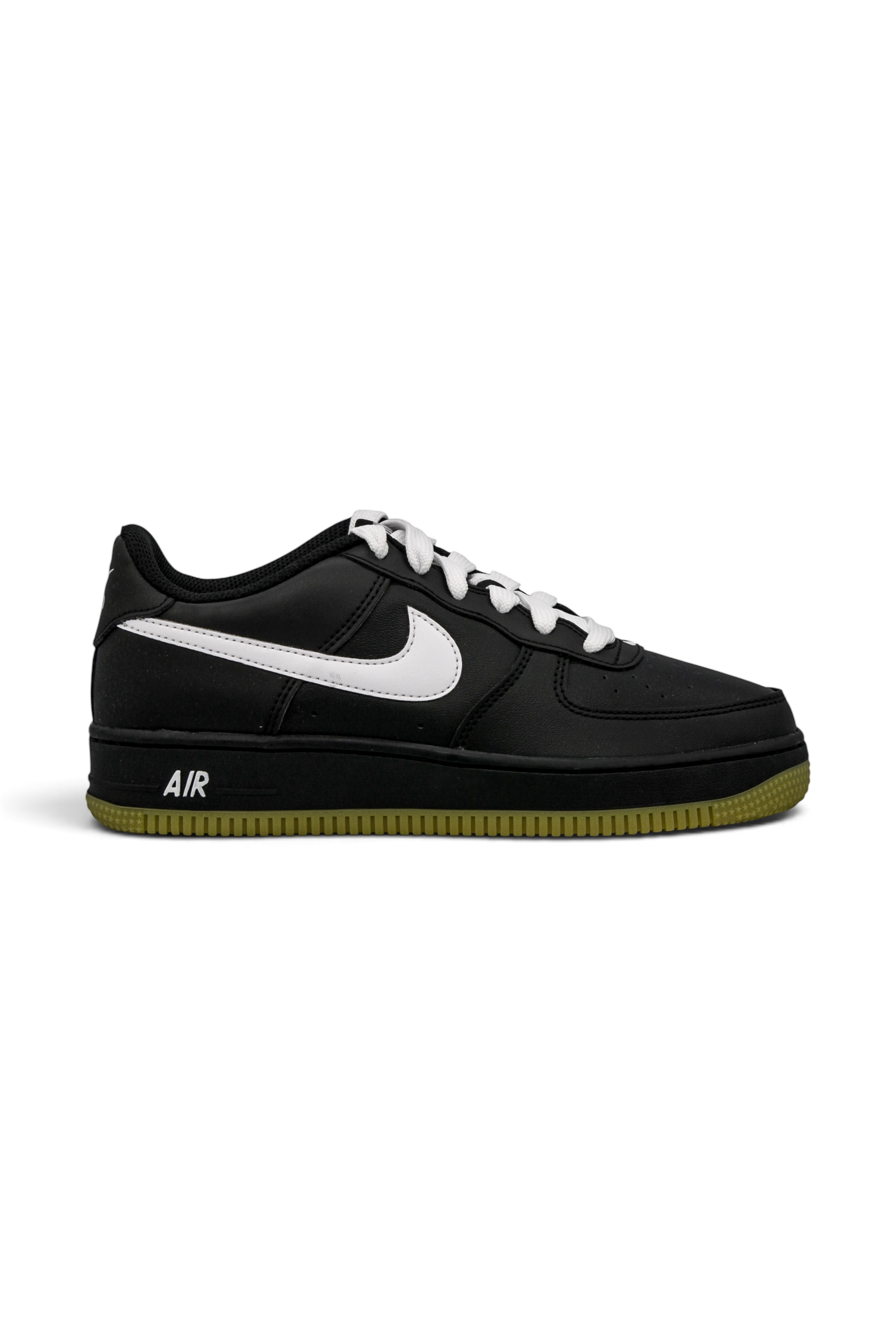 NIKE Air Force 1 LV8 Black/White/Gum (GS)