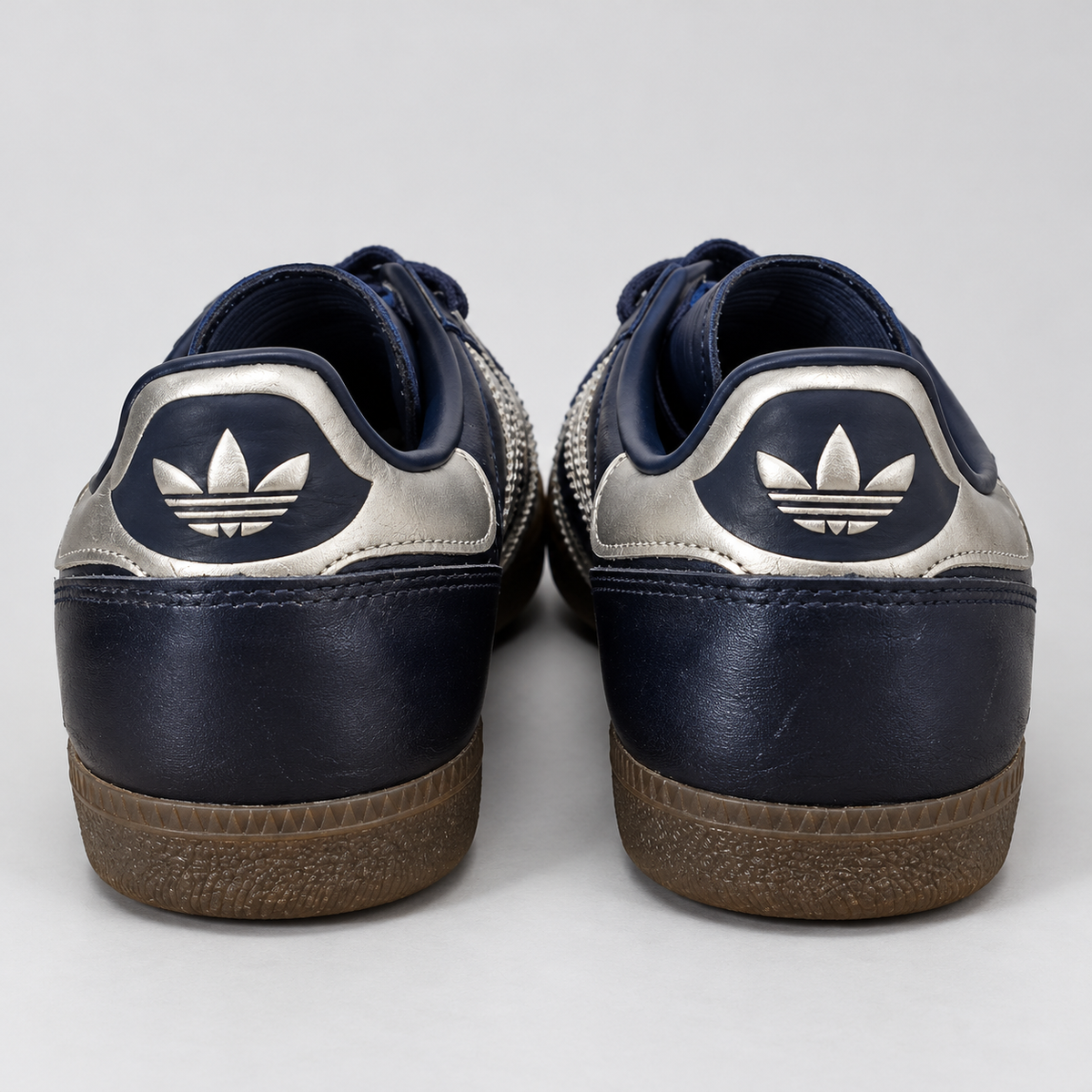 Adidas Samba blå silver, bakifrån