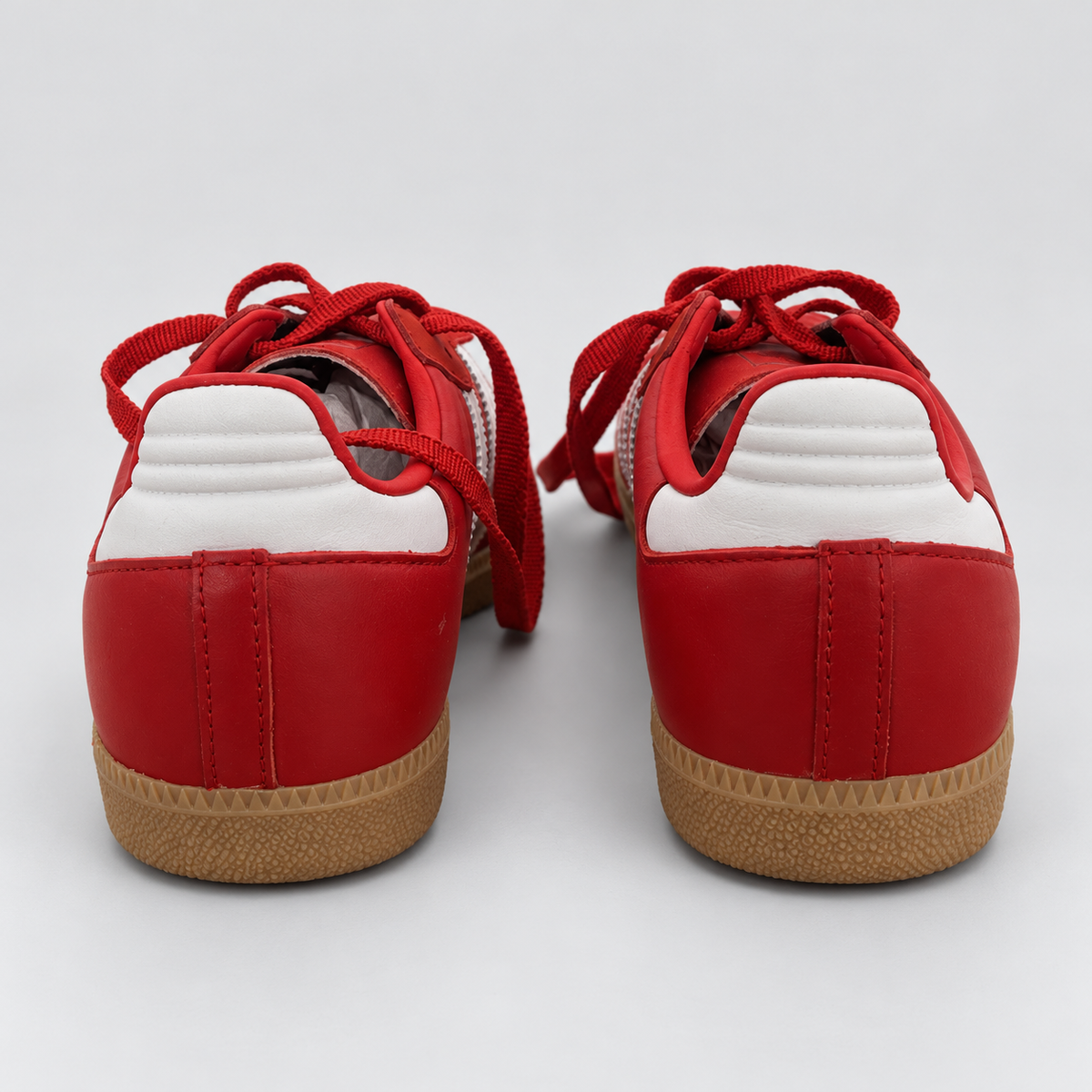 Adidas Samba röd vit, bakifrån