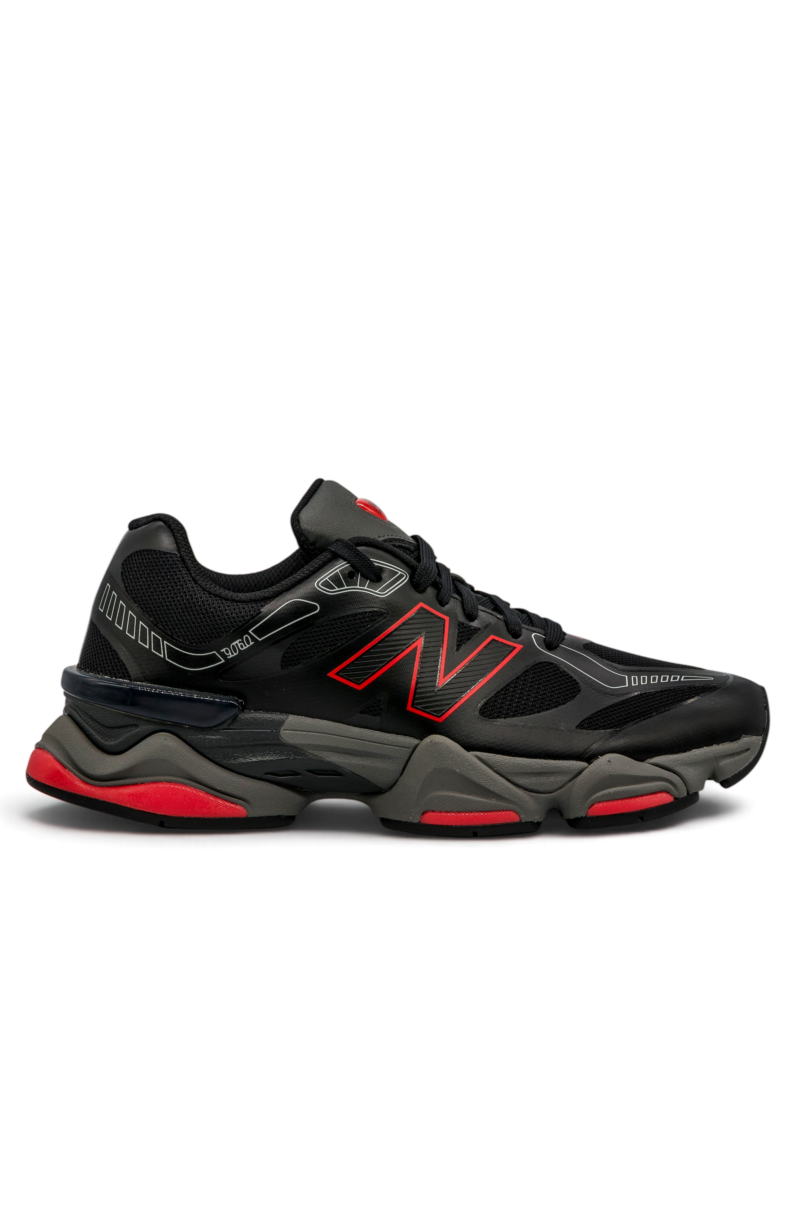 New Balance 9060 Black/Fire Cracker