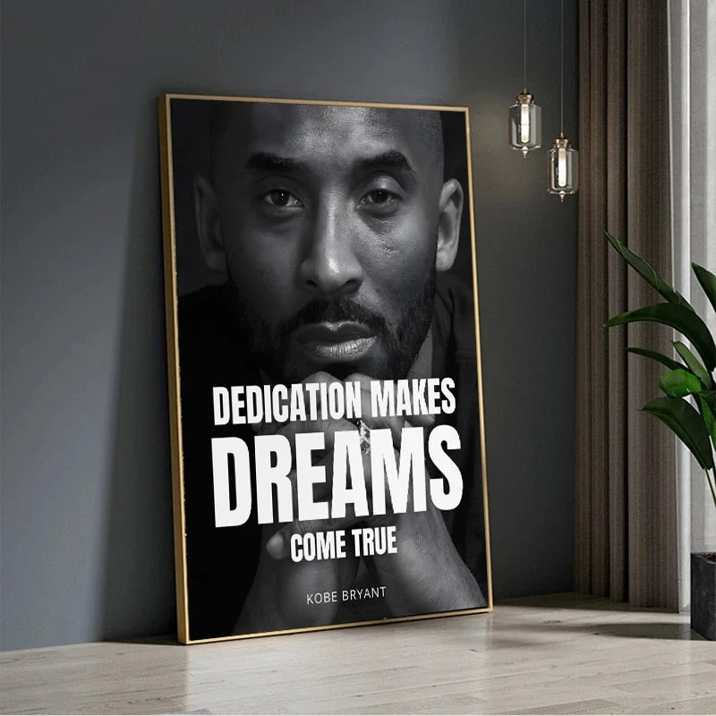Motivationsposter – Kobe Bryant Väggkonst i Modern Design