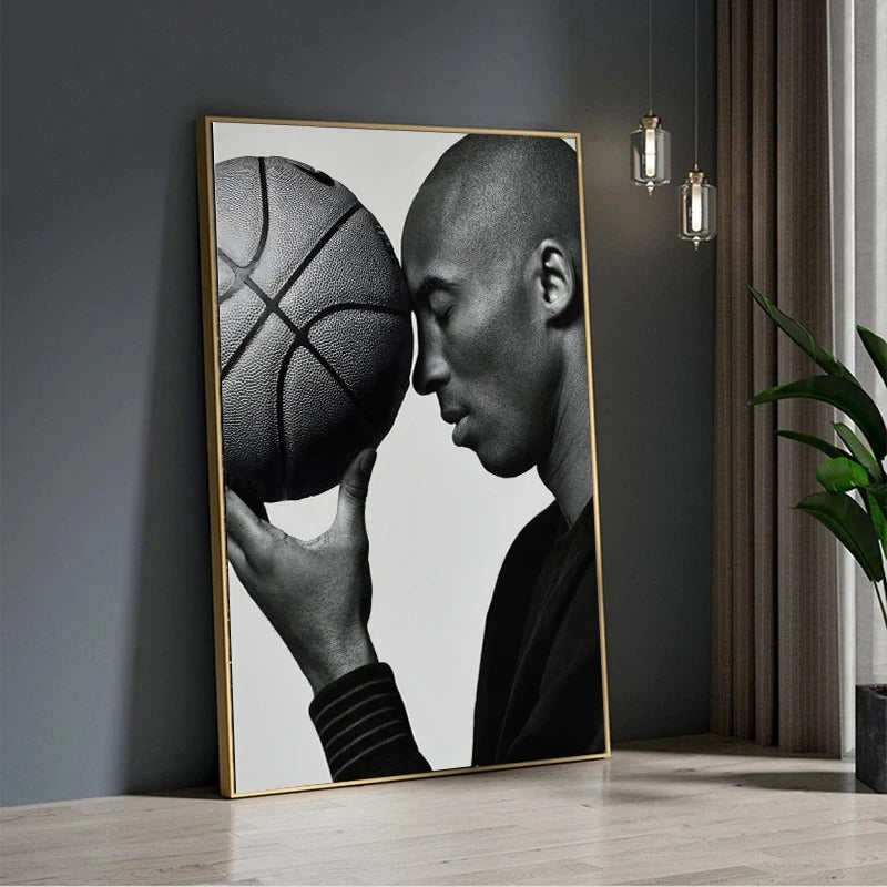 Svartvit Basketposter – Kobe Bryant som Motiv & Förebild